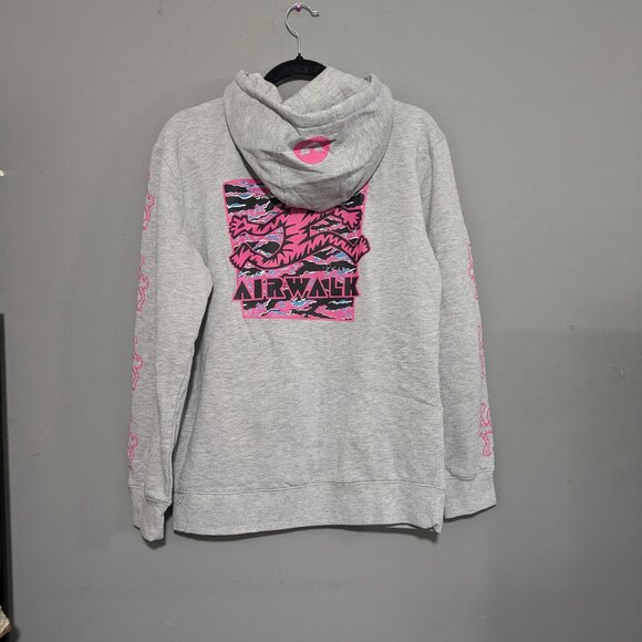 Airwalk Other - Airwalk Graphic Print Pull Over Hoodie Gray Pink